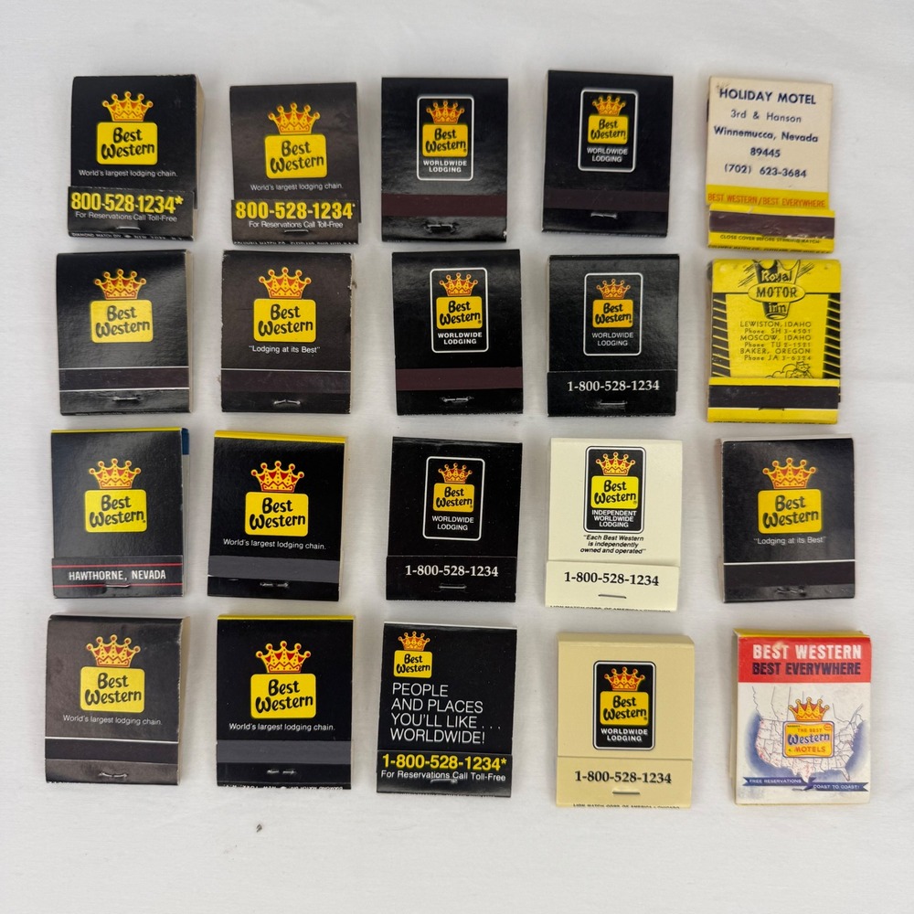 Vintage Best Western Matchbook Covers Lot 20pc Motel Hotel Advertising Nevada